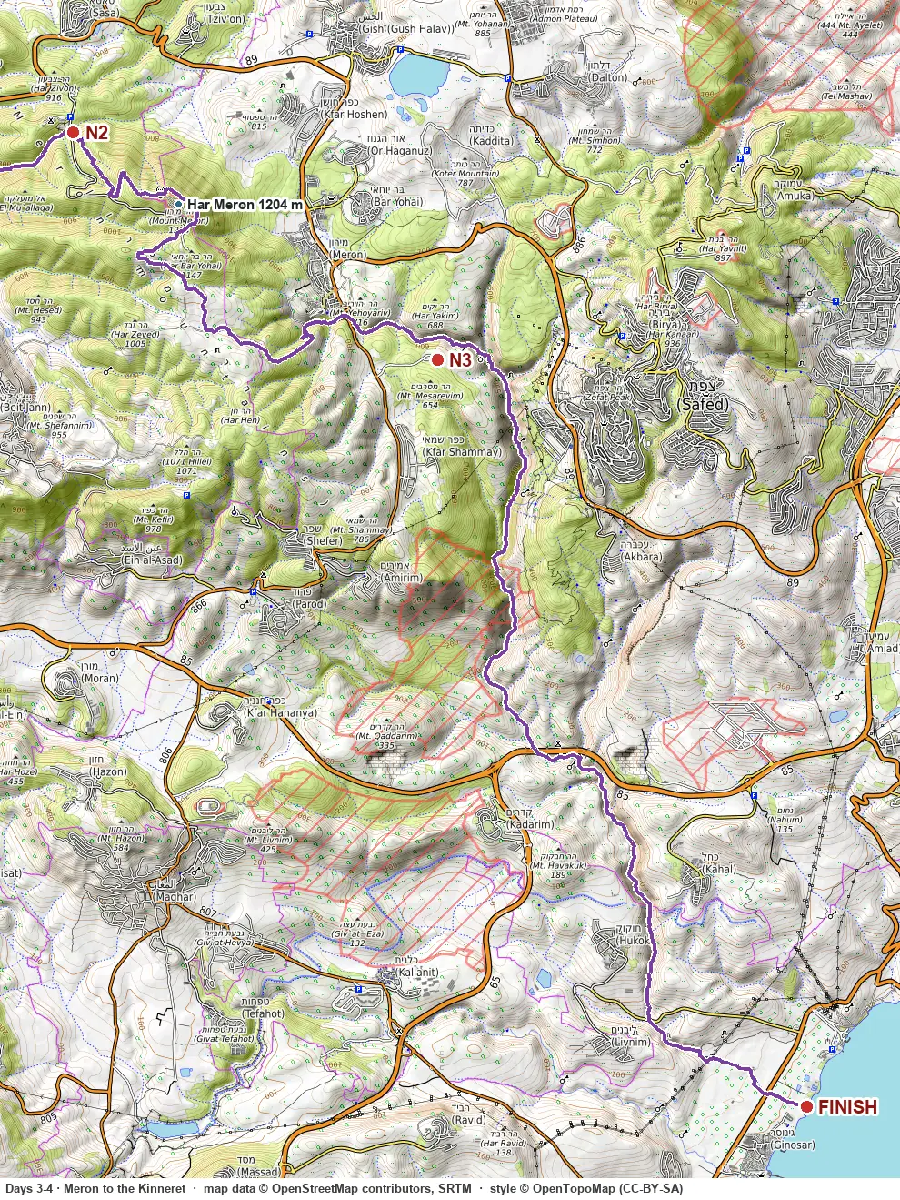 Map of days 3 and 4, <a href=